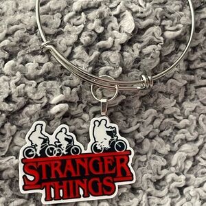 Stranger Things Silver Bangle Bracelet